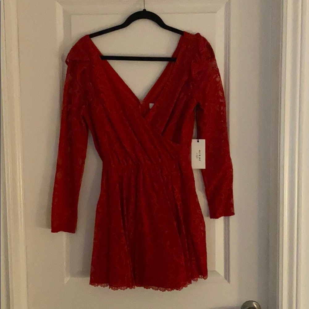 Ali & Jay red lace dress - size 4
